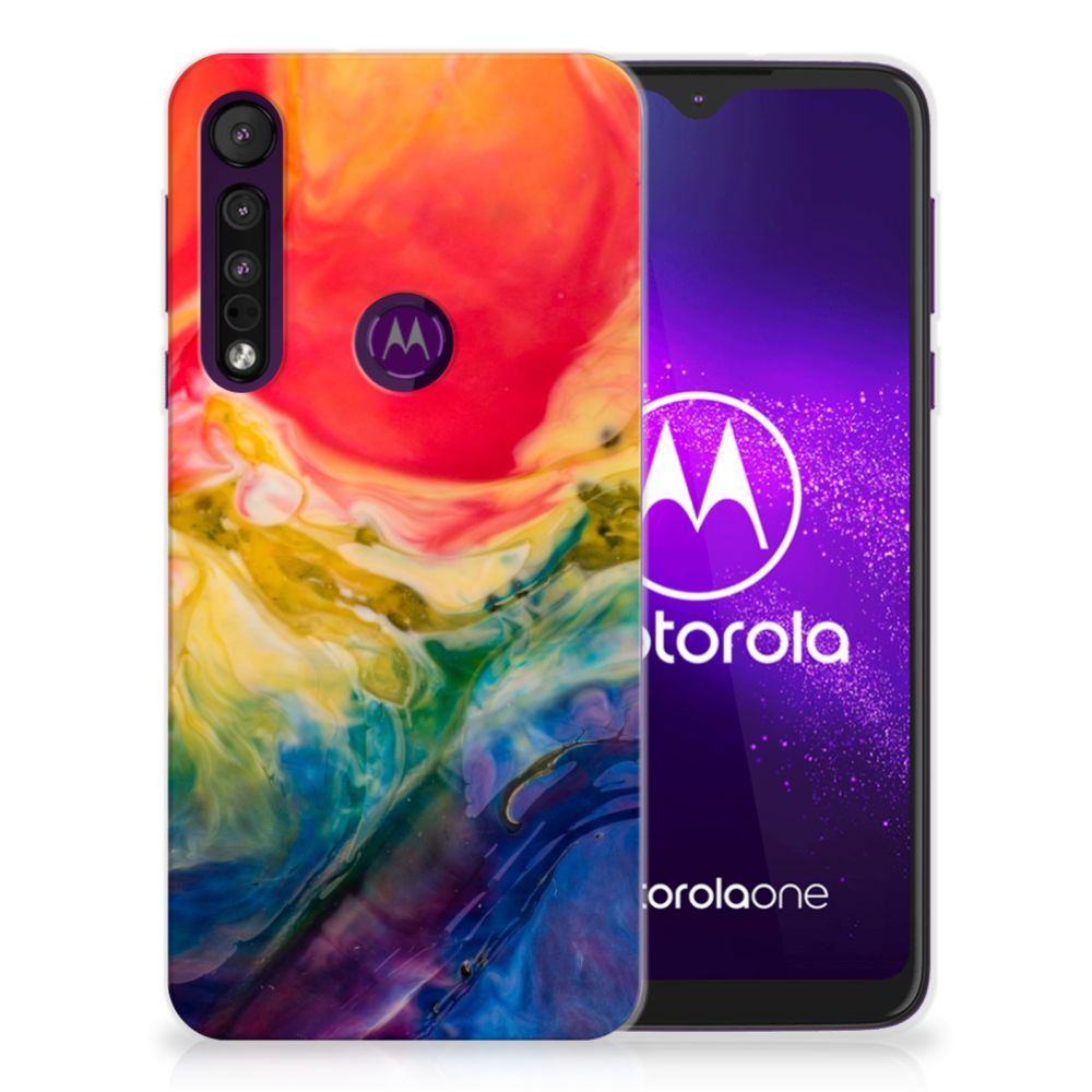 Hoesje maken Motorola One Macro Watercolor Dark