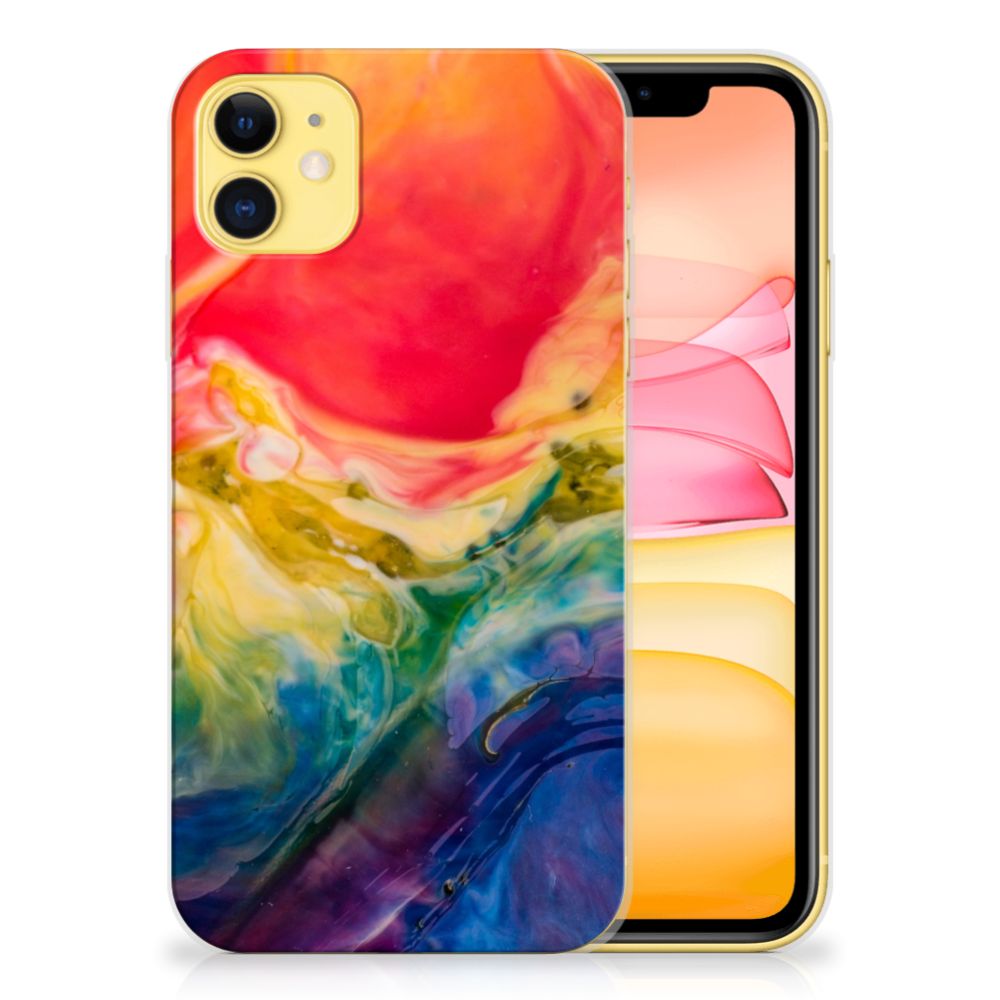Hoesje maken Apple iPhone 11 Watercolor Dark