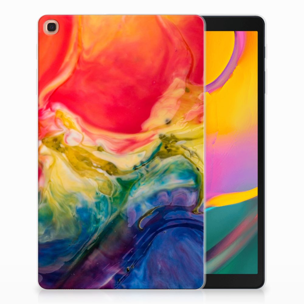 Samsung Galaxy Tab A 10.1 (2019) Uniek Tablethoesje Watercolor Dark