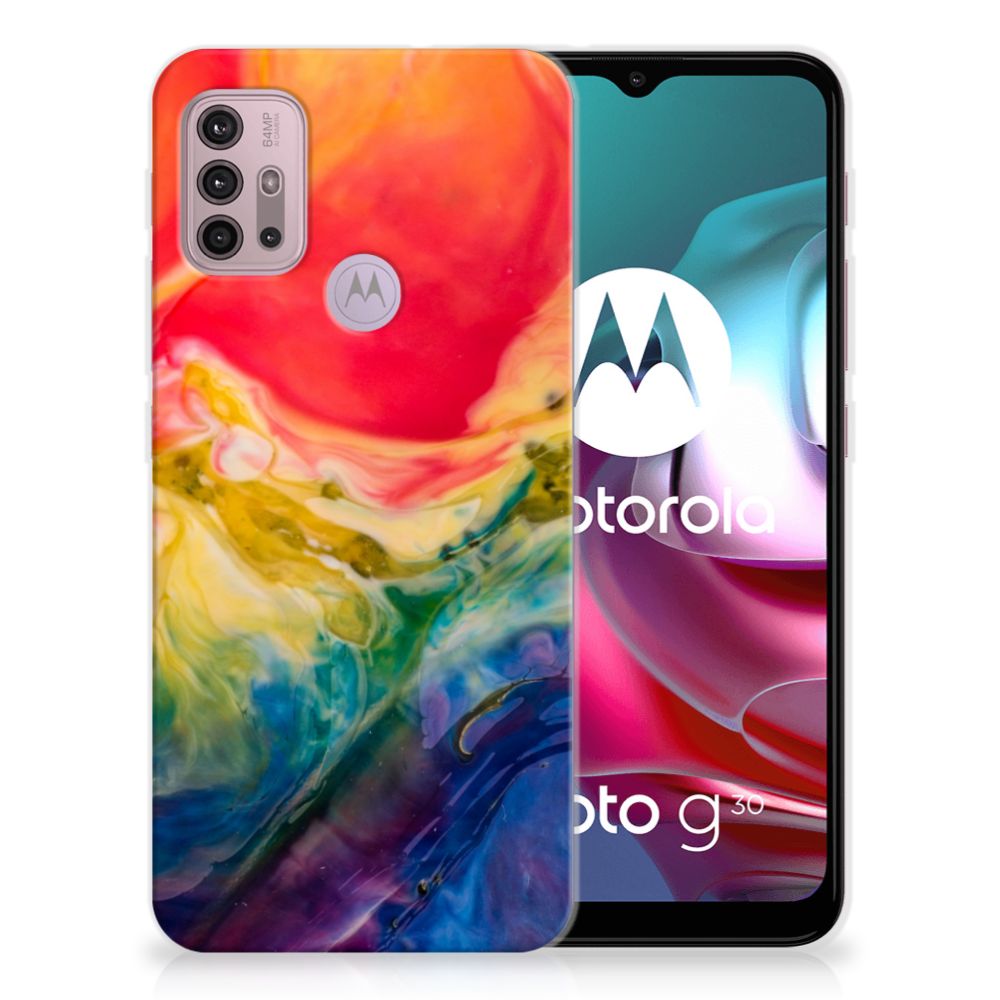 Hoesje maken Motorola Moto G30 | G10 Watercolor Dark