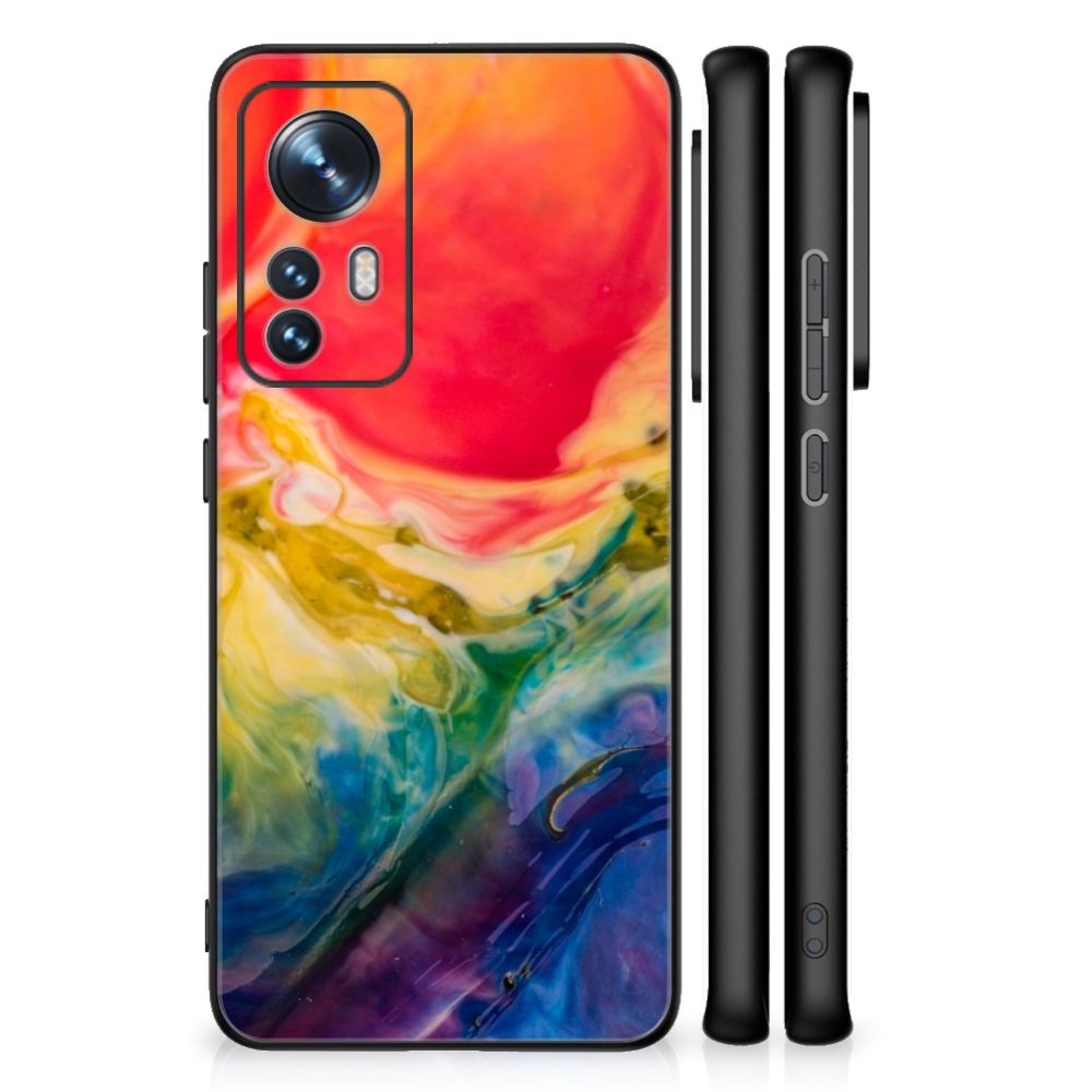 Kleurrijke Telefoonhoesje Xiaomi 12 | 12X Watercolor Dark