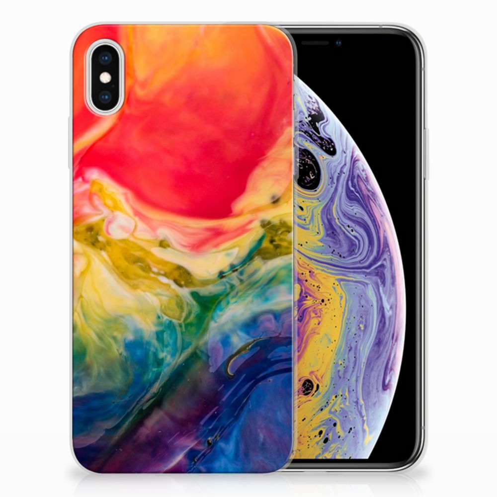 Hoesje maken Apple iPhone Xs Max Watercolor Dark