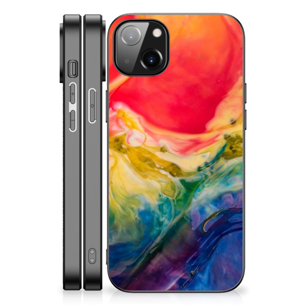 Kleurrijke Telefoonhoesje iPhone 14 Plus Watercolor Dark