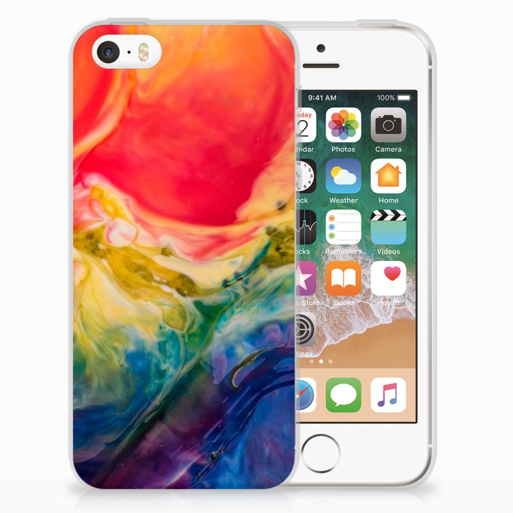 Hoesje maken Apple iPhone SE | 5S Watercolor Dark