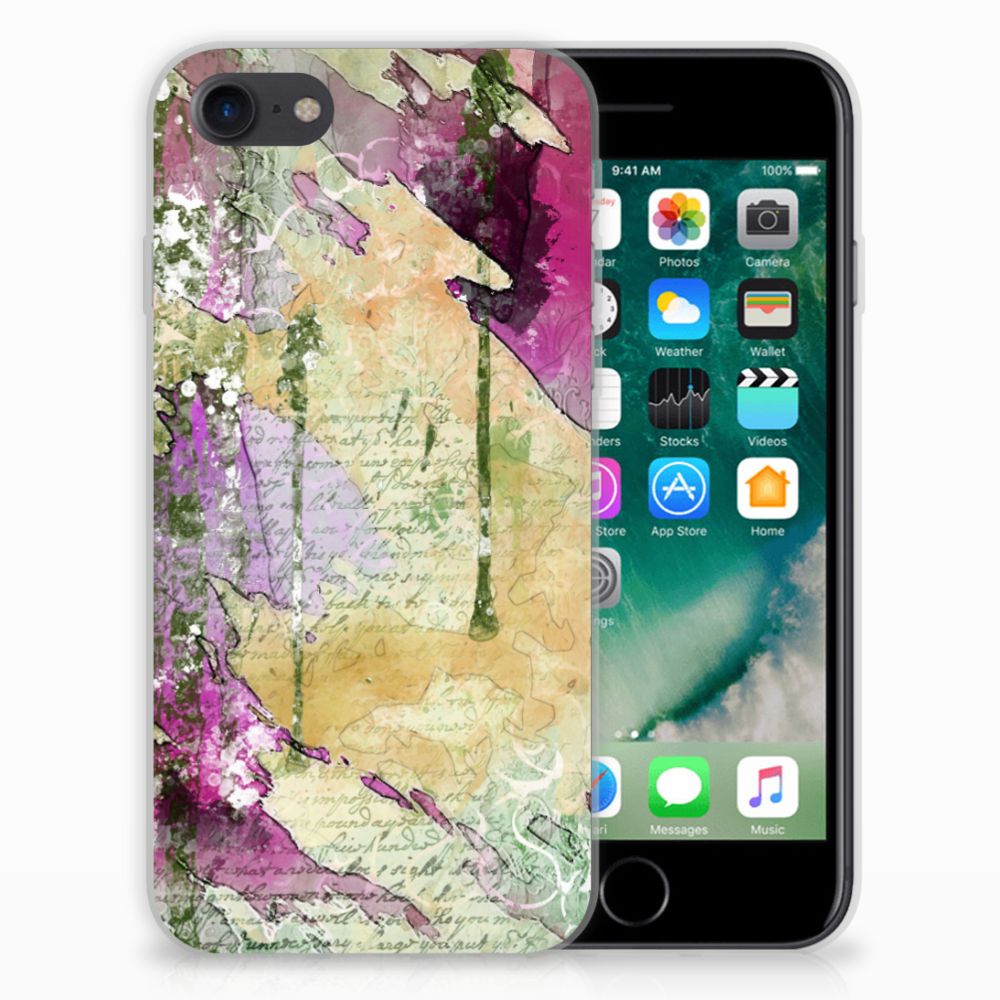 Apple iPhone 7 | 8 Uniek TPU Hoesje Letter Painting