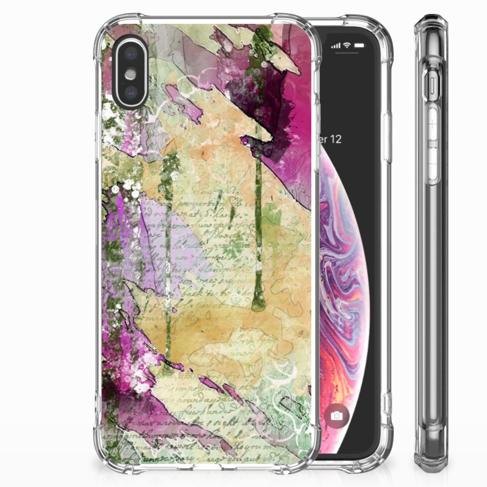 Apple iPhone Xs Max Uniek TPU Hoesje Letter Painting