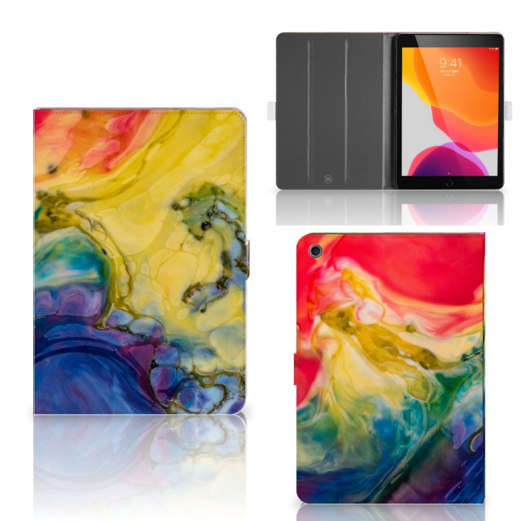 Hoes iPad 10.2 2019 | iPad 10.2 2020 | 10.2 2021 Watercolor Dark