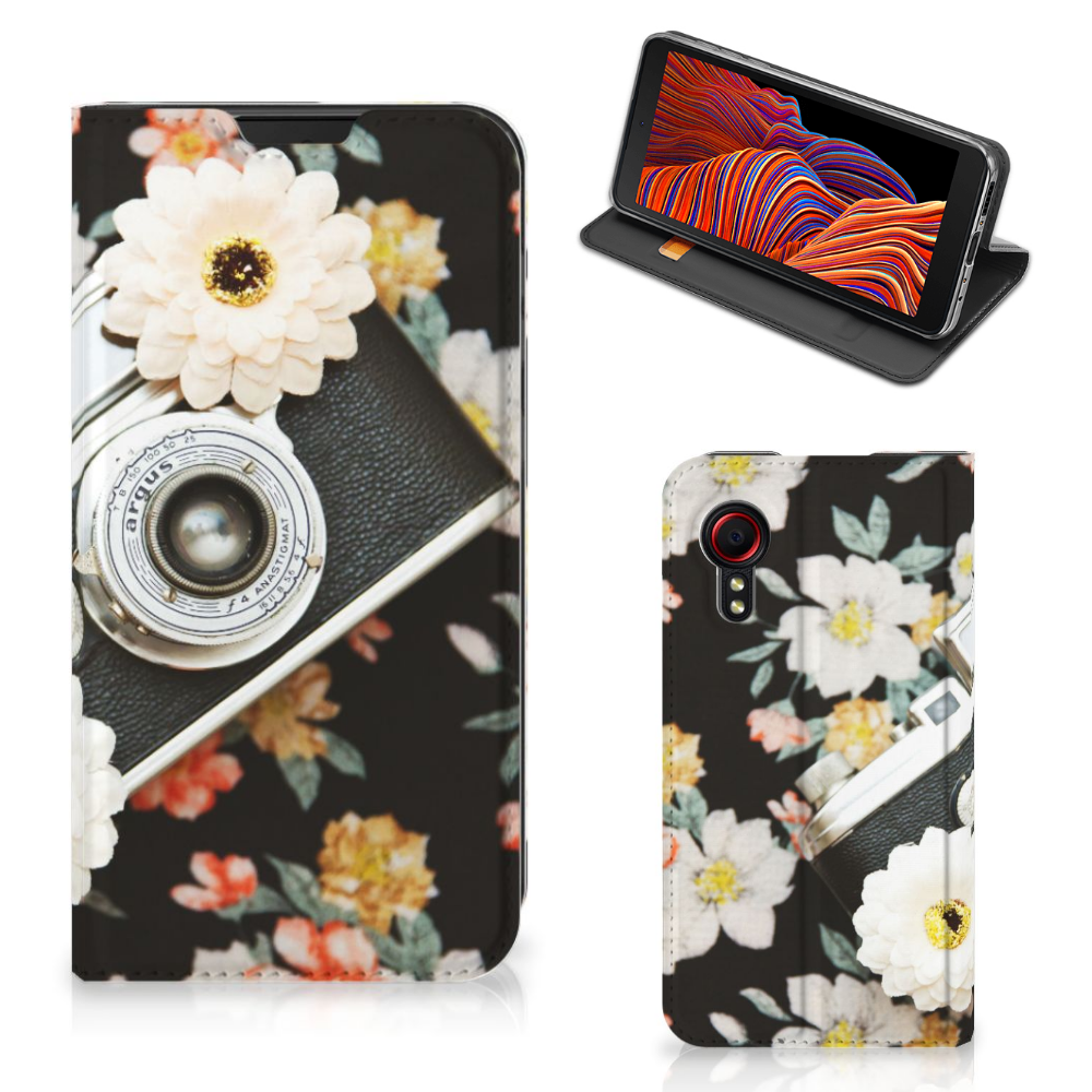 Samsung Galaxy Xcover 5 Stand Case Vintage Camera