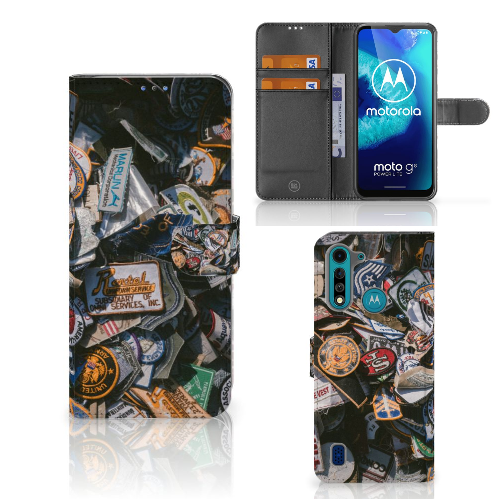 Motorola G8 Power Lite Telefoonhoesje met foto Badges
