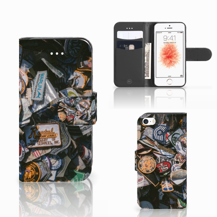 Apple iPhone 5 | 5s | SE Uniek Boekhoesje Badges