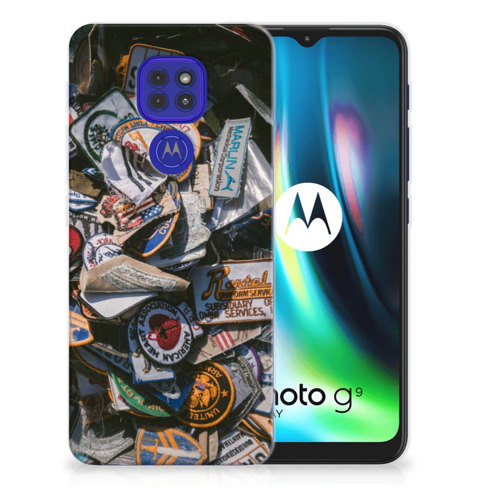 Motorola Moto G9 Play | E7 Plus Siliconen Hoesje met foto Badges