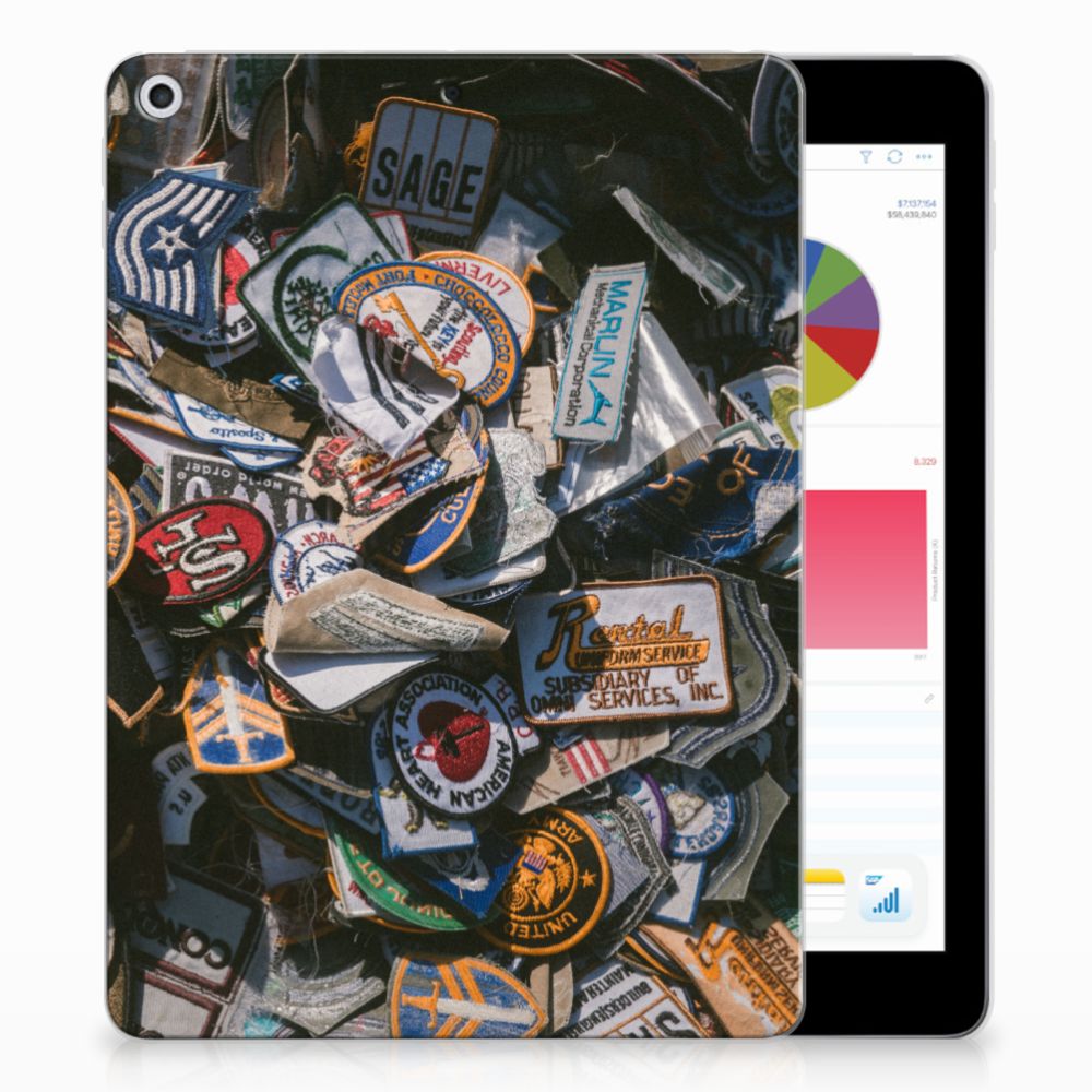 Apple iPad 9.7 2018 | 2017 Tablet Backcover met foto Badges