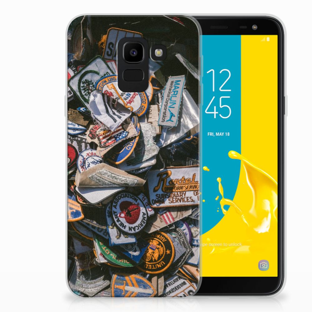 Samsung Galaxy J6 2018 Siliconen Hoesje met foto Badges