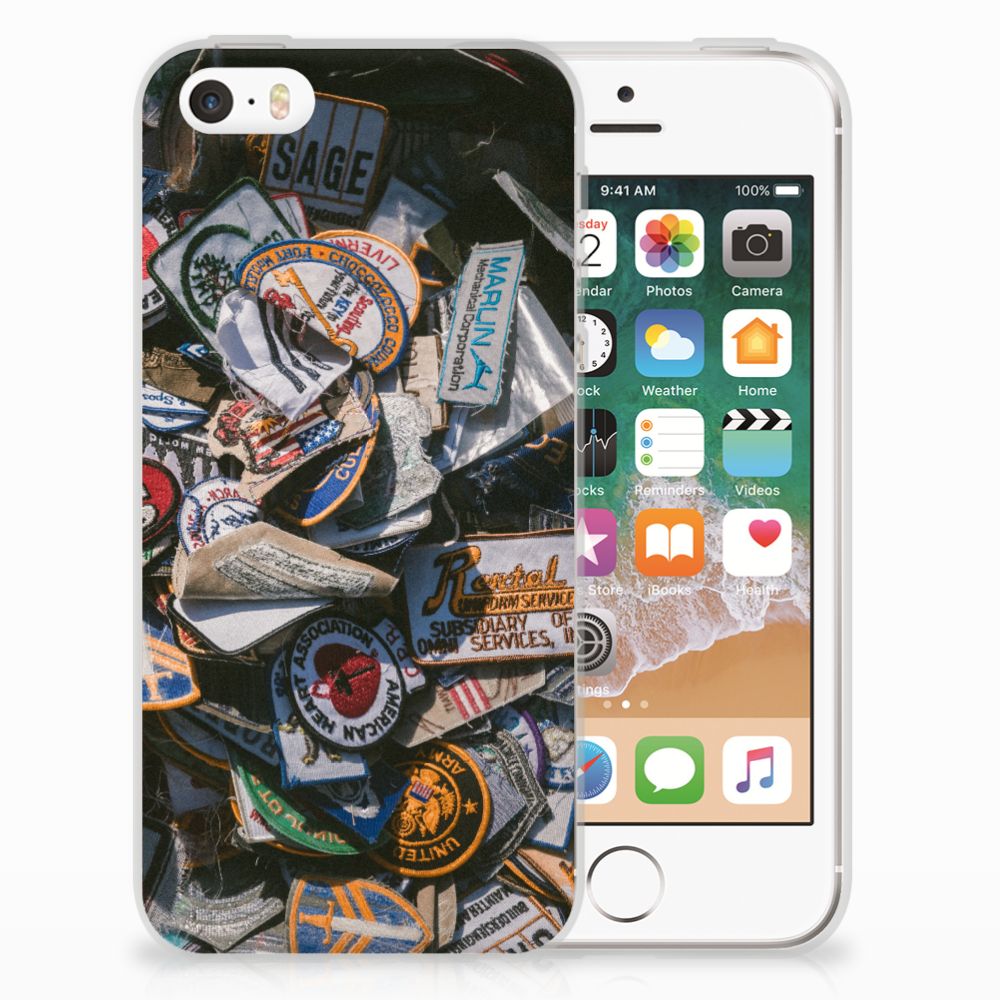 Apple iPhone SE | 5S Siliconen Hoesje met foto Badges