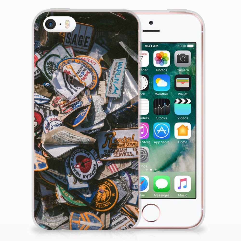 Apple iPhone SE | 5S Siliconen Hoesje met foto Badges