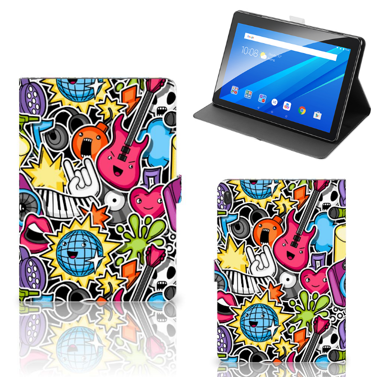 Lenovo Tab E10 Tablet Hoes met standaard Punk Rock