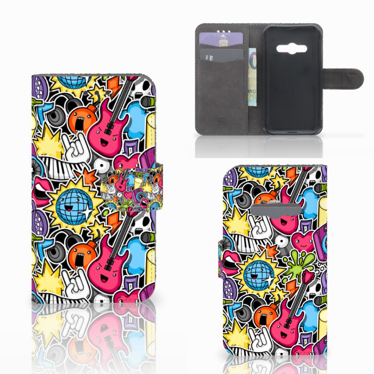 Samsung Galaxy Xcover 3 | Xcover 3 VE Wallet Case met Pasjes Punk Rock