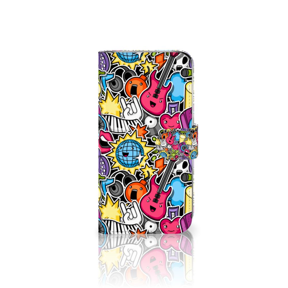 Xiaomi Mi A2 Lite Wallet Case met Pasjes Punk Rock