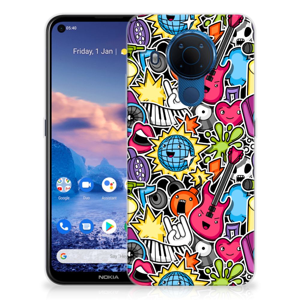 Nokia 5.4 Silicone Back Cover Punk Rock