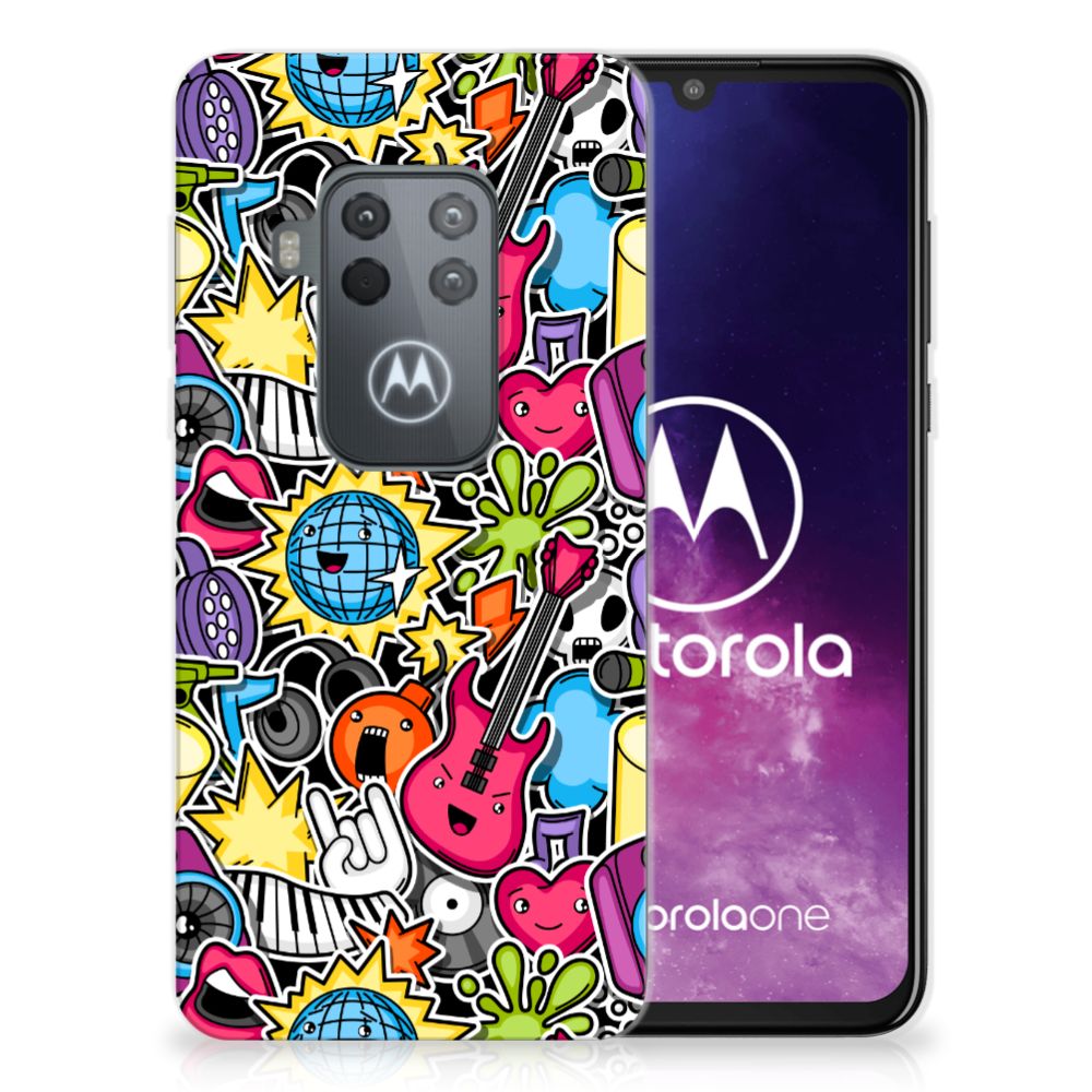 Motorola One Zoom Silicone Back Cover Punk Rock