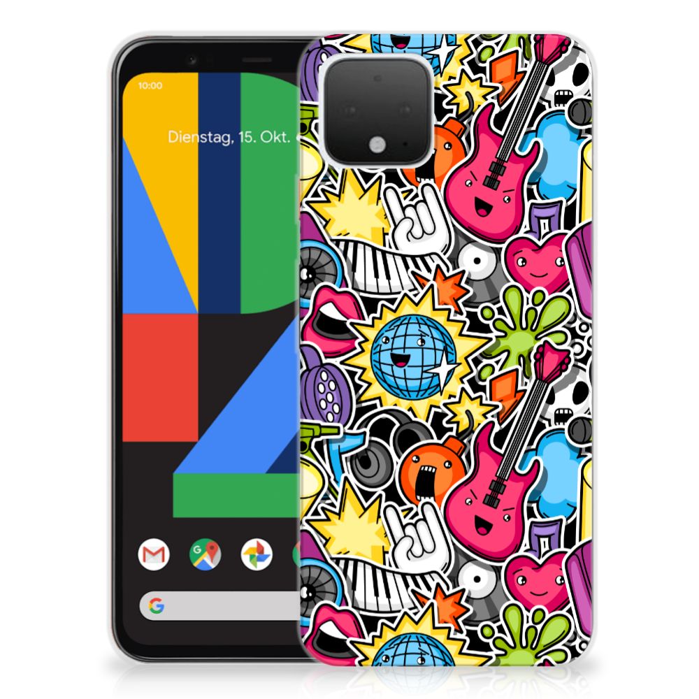 Google Pixel 4 Silicone Back Cover Punk Rock
