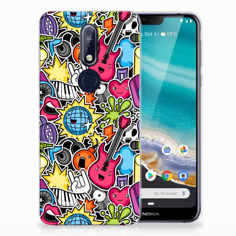 Nokia 7.1 Silicone Back Cover Punk Rock