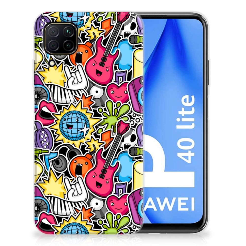 Huawei P40 Lite Silicone Back Cover Punk Rock