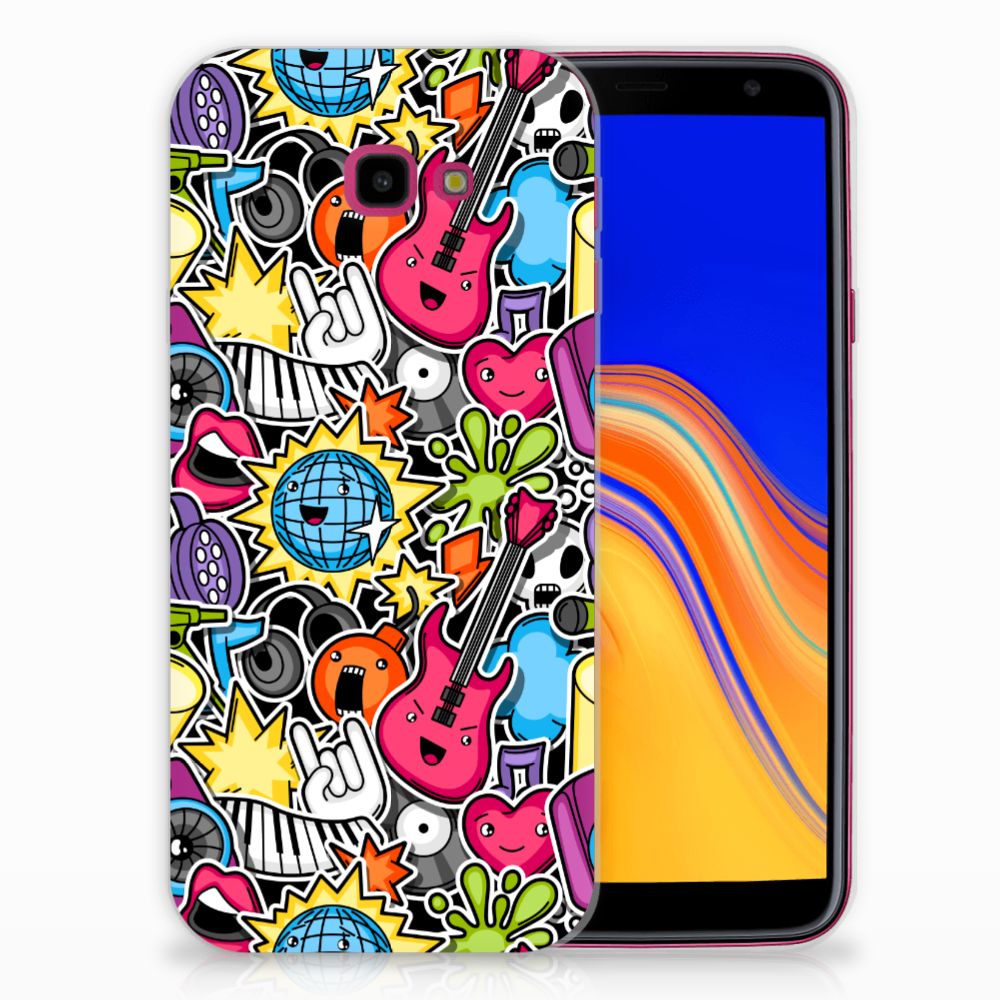Samsung Galaxy J4 Plus (2018) Uniek TPU Hoesje Punk Rock