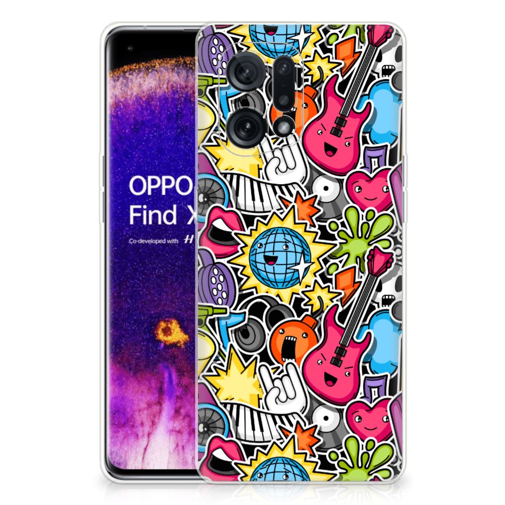 OPPO Find X5 Silicone Back Cover Punk Rock