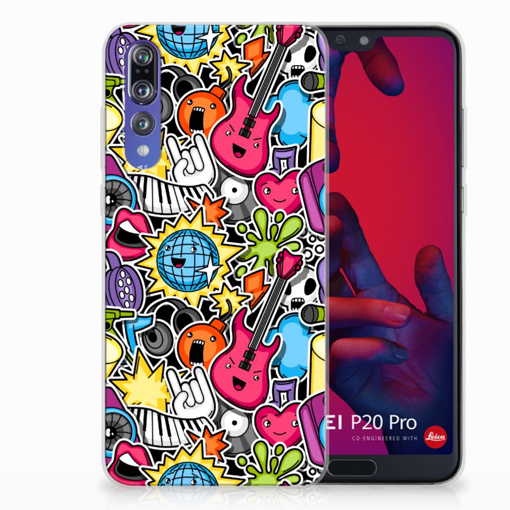 Huawei P20 Pro Silicone Back Cover Punk Rock