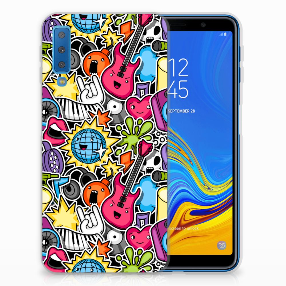 Samsung Galaxy A7 (2018) Silicone Back Cover Punk Rock