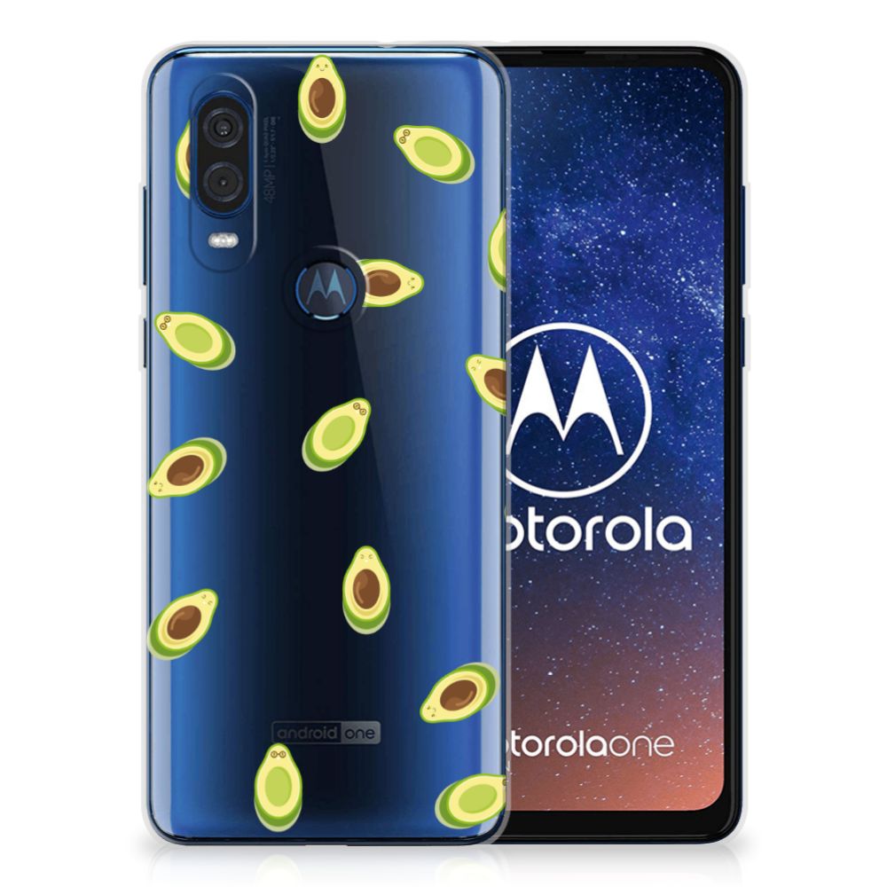 Motorola One Vision Siliconen Case Avocado