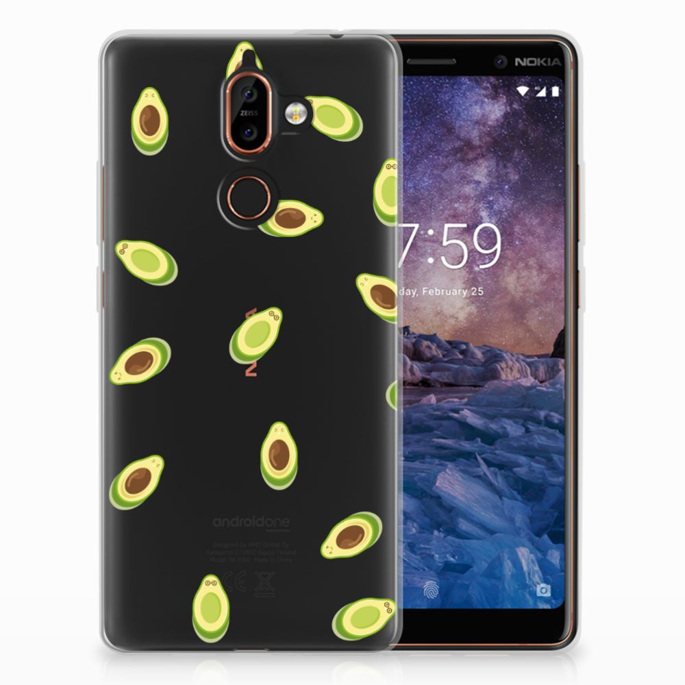 Nokia 7 Plus Siliconen Case Avocado