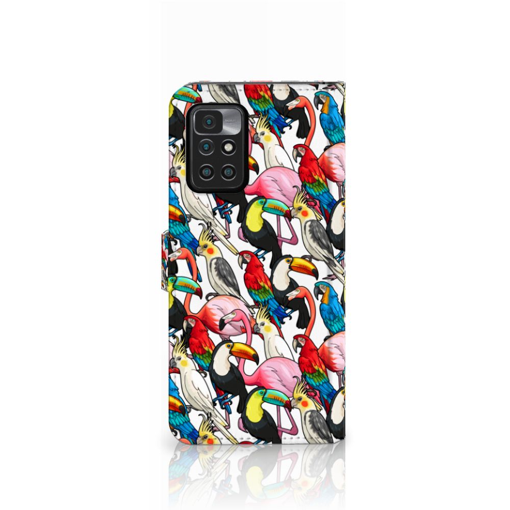 Xiaomi Redmi 10 Telefoonhoesje met Pasjes Birds