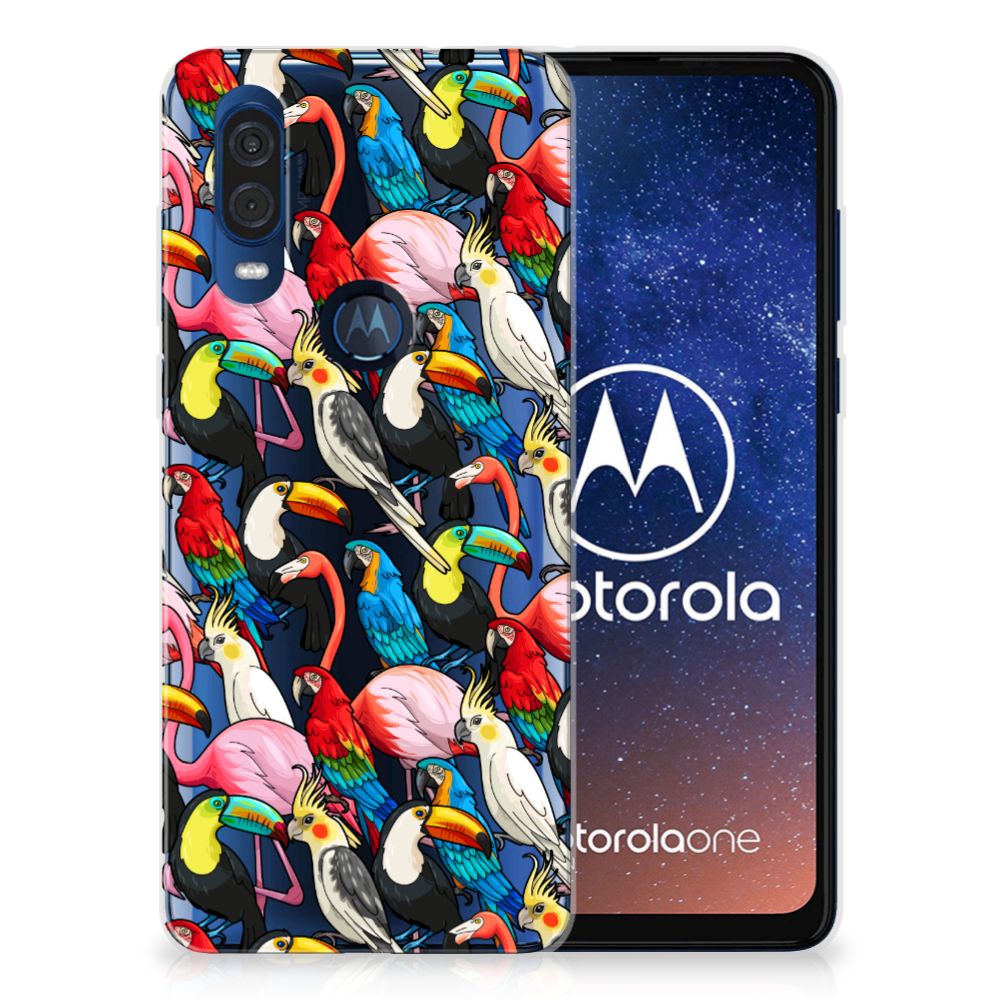 Motorola One Vision TPU Hoesje Birds