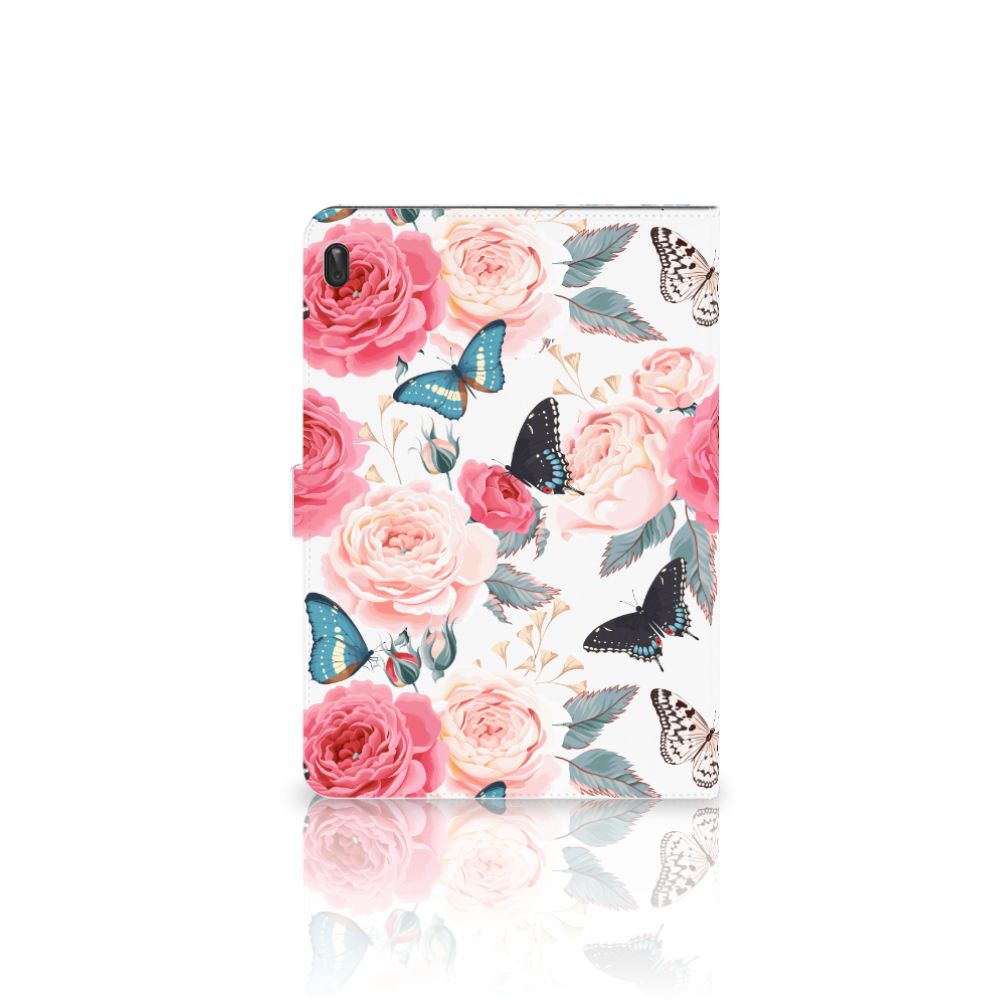 Lenovo Tab E10 Tablet Cover Butterfly Roses