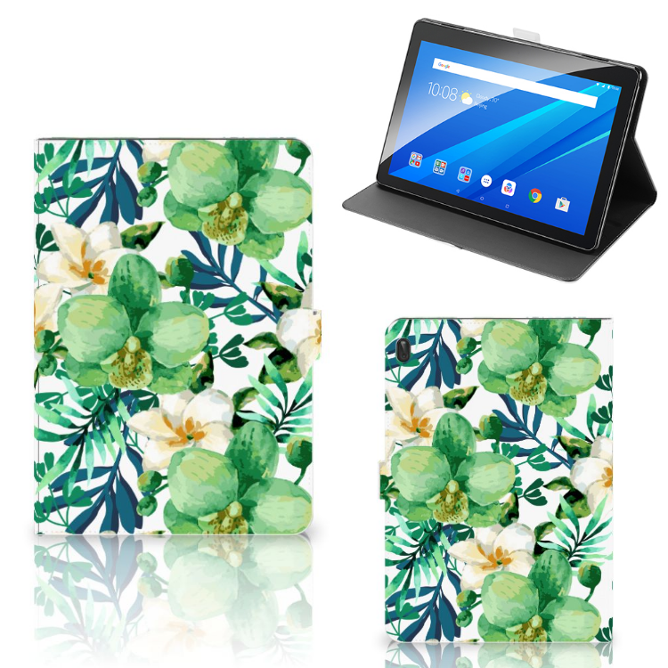Lenovo Tab E10 Tablet Cover Orchidee Groen