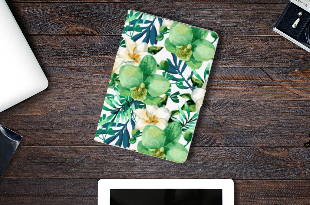 iPad 10.2 2019 | iPad 10.2 2020 | 10.2 2021 Tablet Cover Orchidee Groen