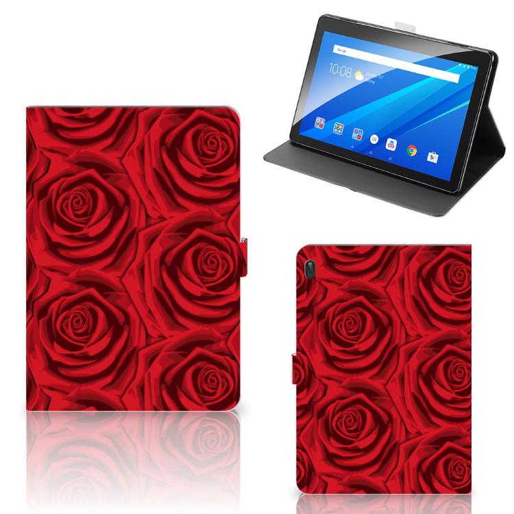 Lenovo Tab E10 Tablet Cover Red Roses