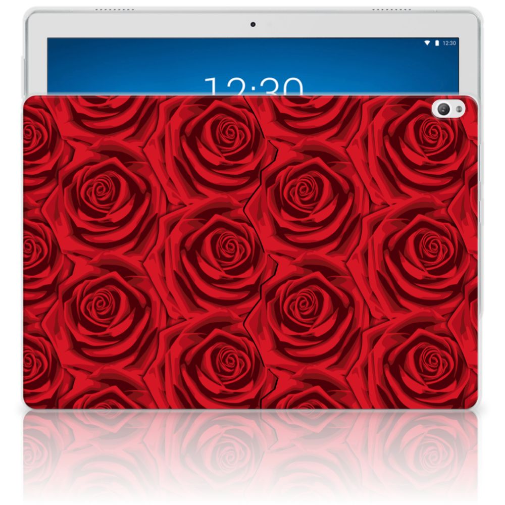 Lenovo Tab P10 Siliconen Hoesje Red Roses