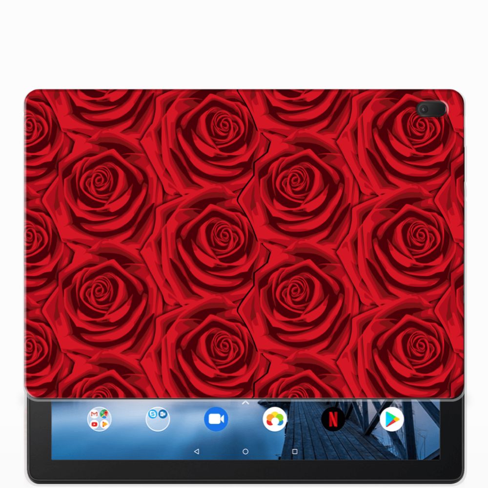 Lenovo Tab E10 Siliconen Hoesje Red Roses