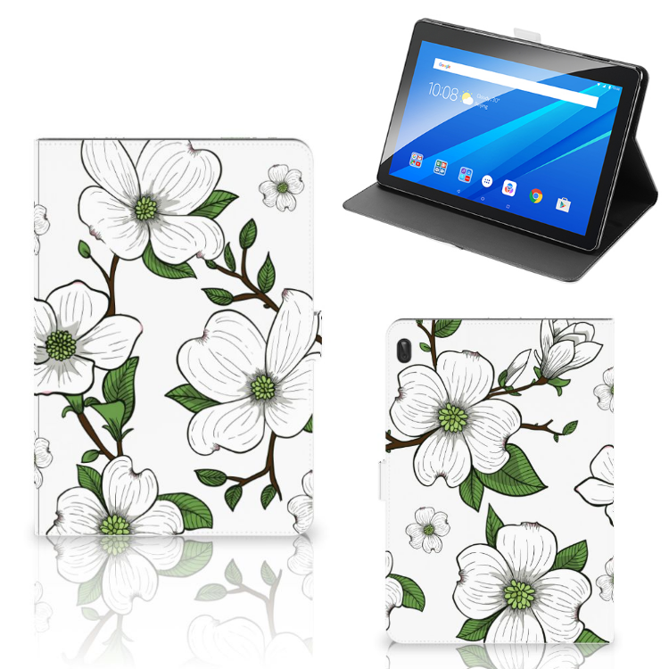 Lenovo Tab E10 Tablet Cover Dogwood Flowers