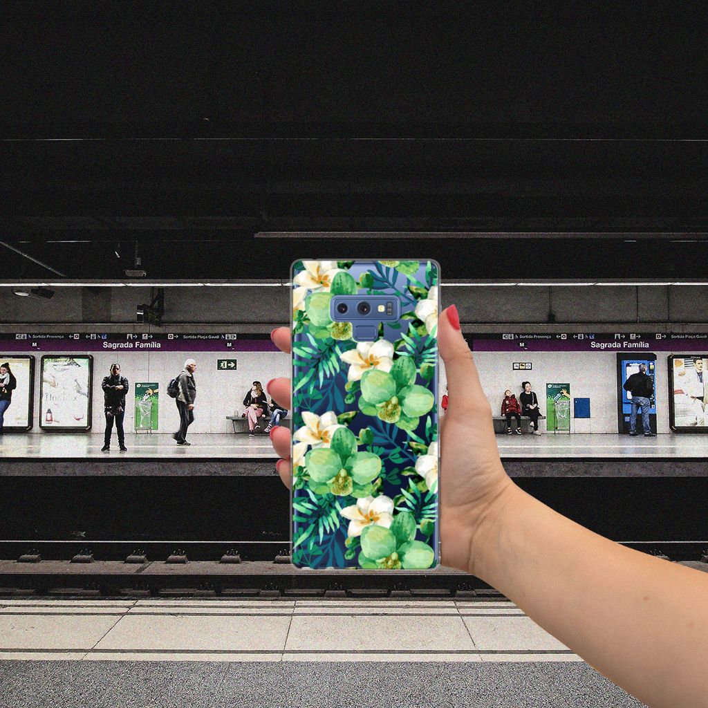 Samsung Galaxy Note 9 TPU Case Orchidee Groen