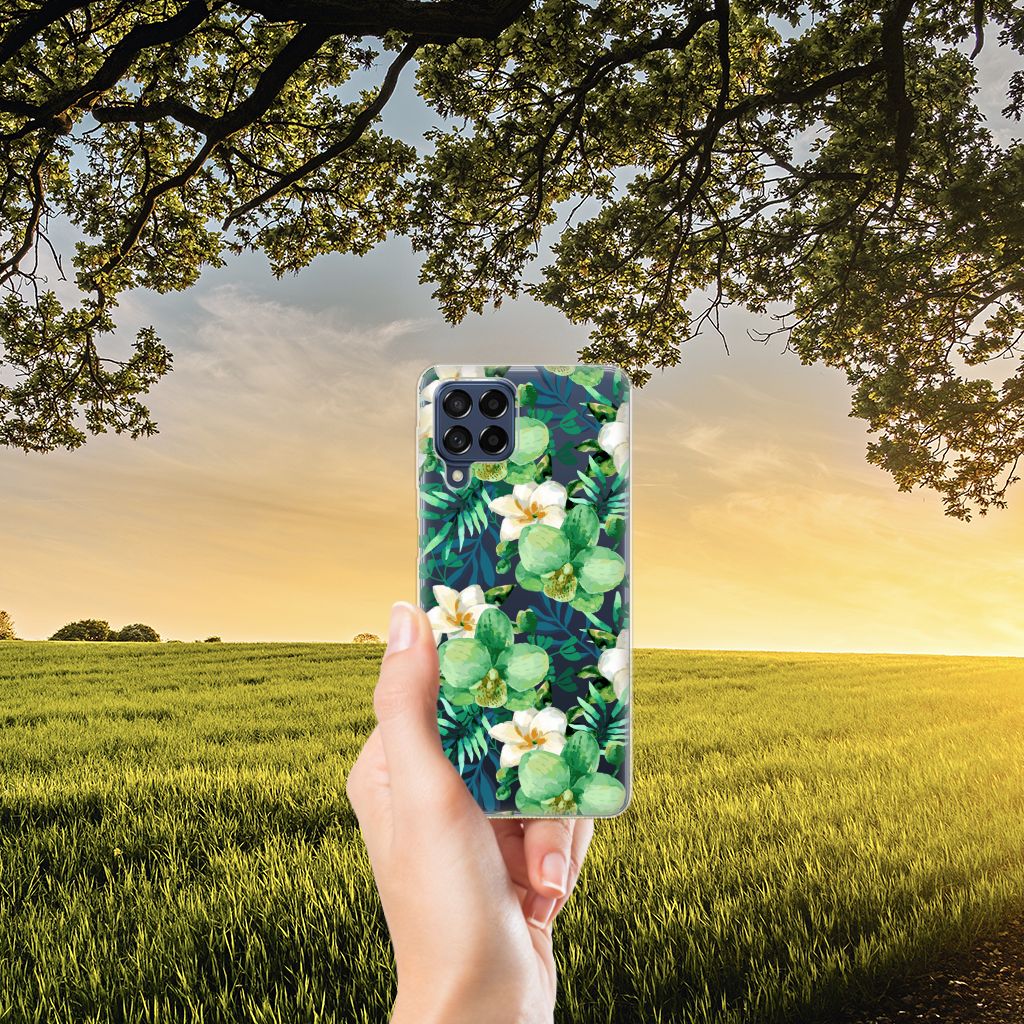 Samsung Galaxy M53 TPU Case Orchidee Groen