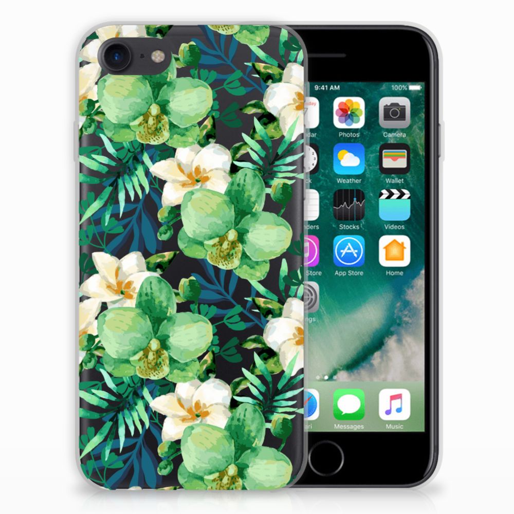 iPhone SE 2022 | SE 2020 | 8 | 7 TPU Case Orchidee Groen