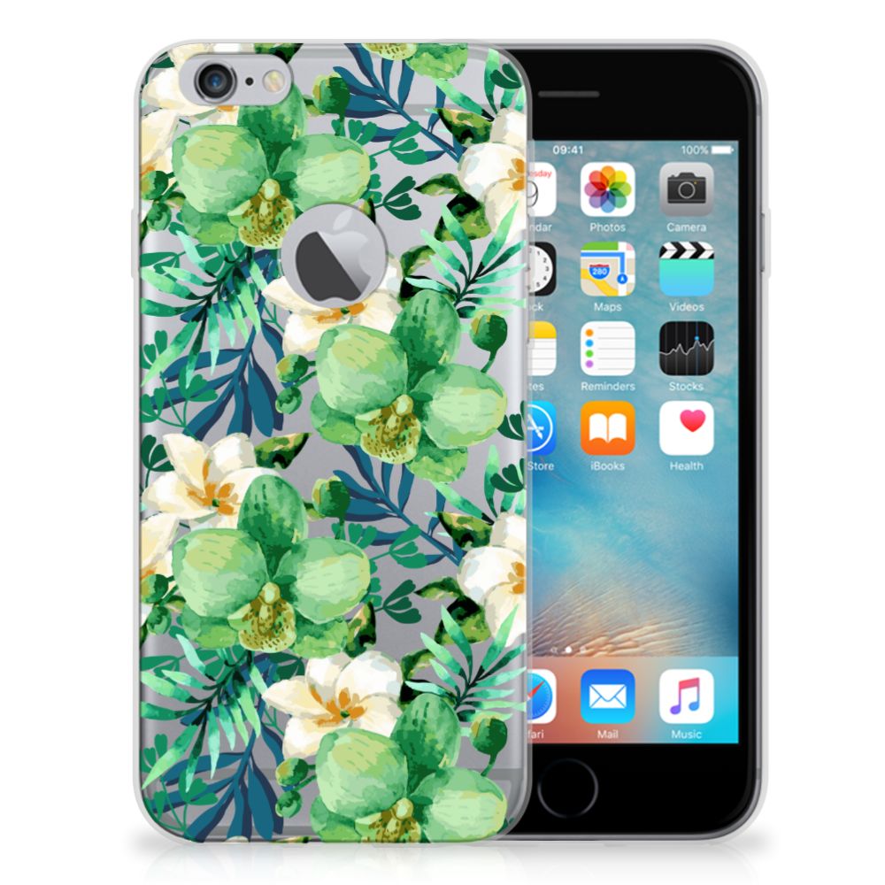 Apple iPhone 6 Plus | 6s Plus TPU Case Orchidee Groen