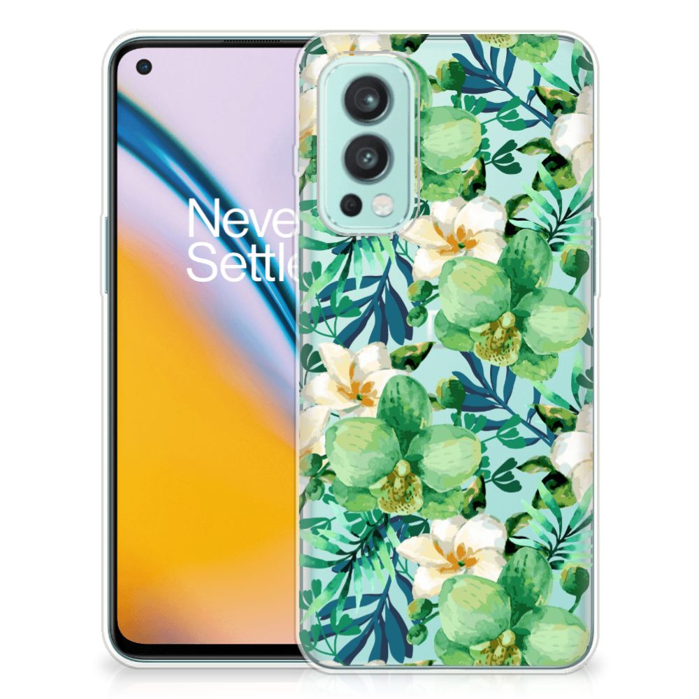 OnePlus Nord 2 5G TPU Case Orchidee Groen