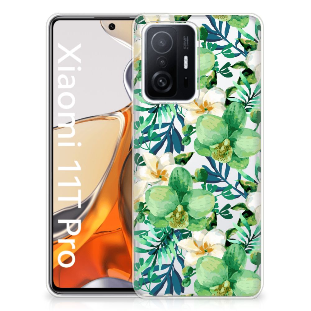 Xiaomi 11T | 11T Pro TPU Case Orchidee Groen