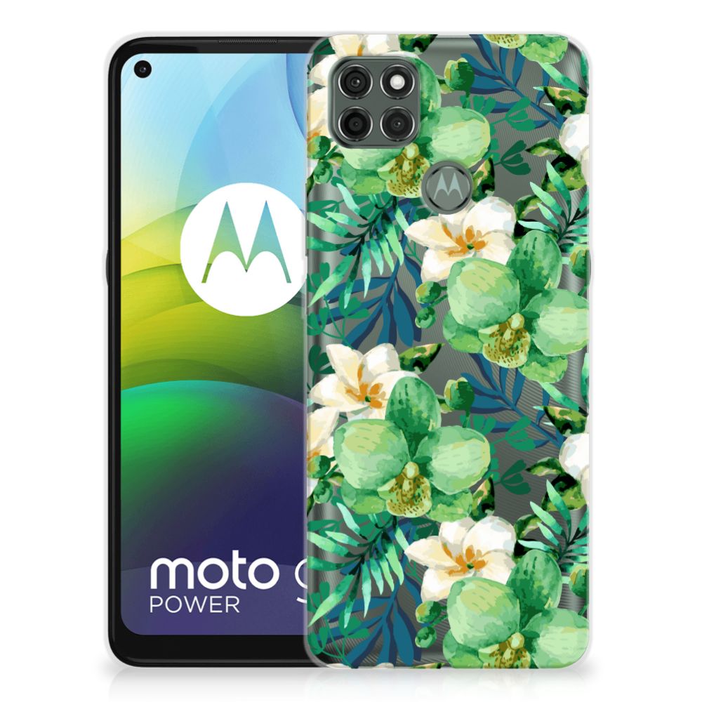 Motorola Moto G9 Power TPU Case Orchidee Groen