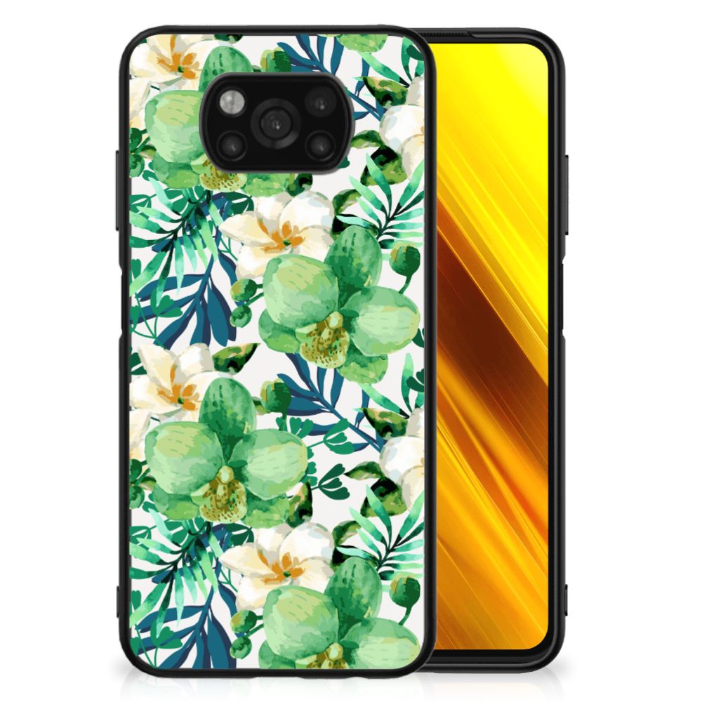 Xiaomi Poco X3 | X3 Pro Bloemen Hoesje Orchidee Groen